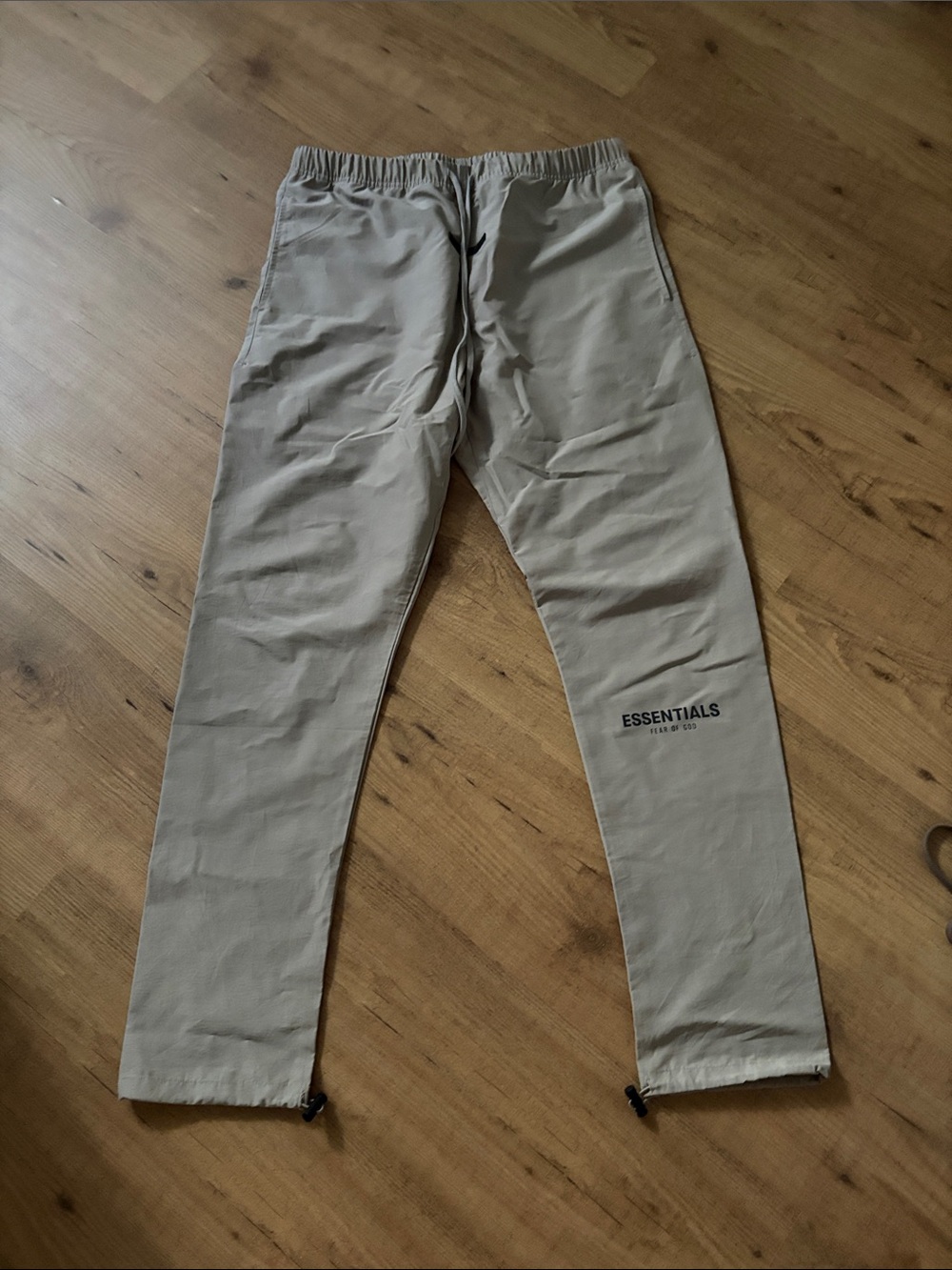ESSENTIALS Men’s Light Khaki Joggers with Logo nylon